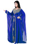 Modern Royal Blue Colored Georgette Heavy Farasha